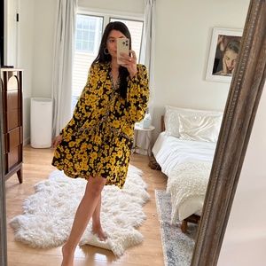 Free People Tunic Love Letter Yellow Floral sz S